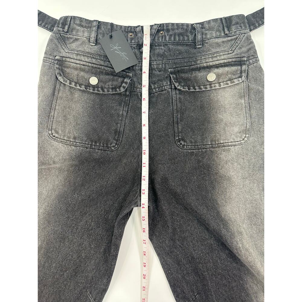 NWT Fine Culture Two-Tone Denim Jeans Men’s S (W28 L32) Black Wide Baggy Street - Picture 8 of 9